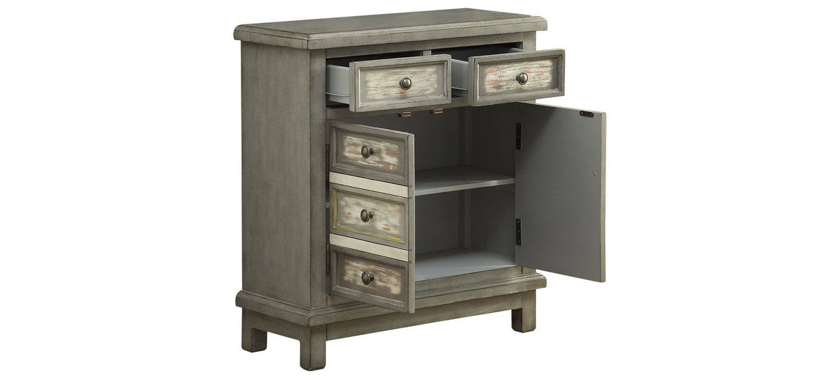 Grey Two Drawer Two Door Cabinet F614