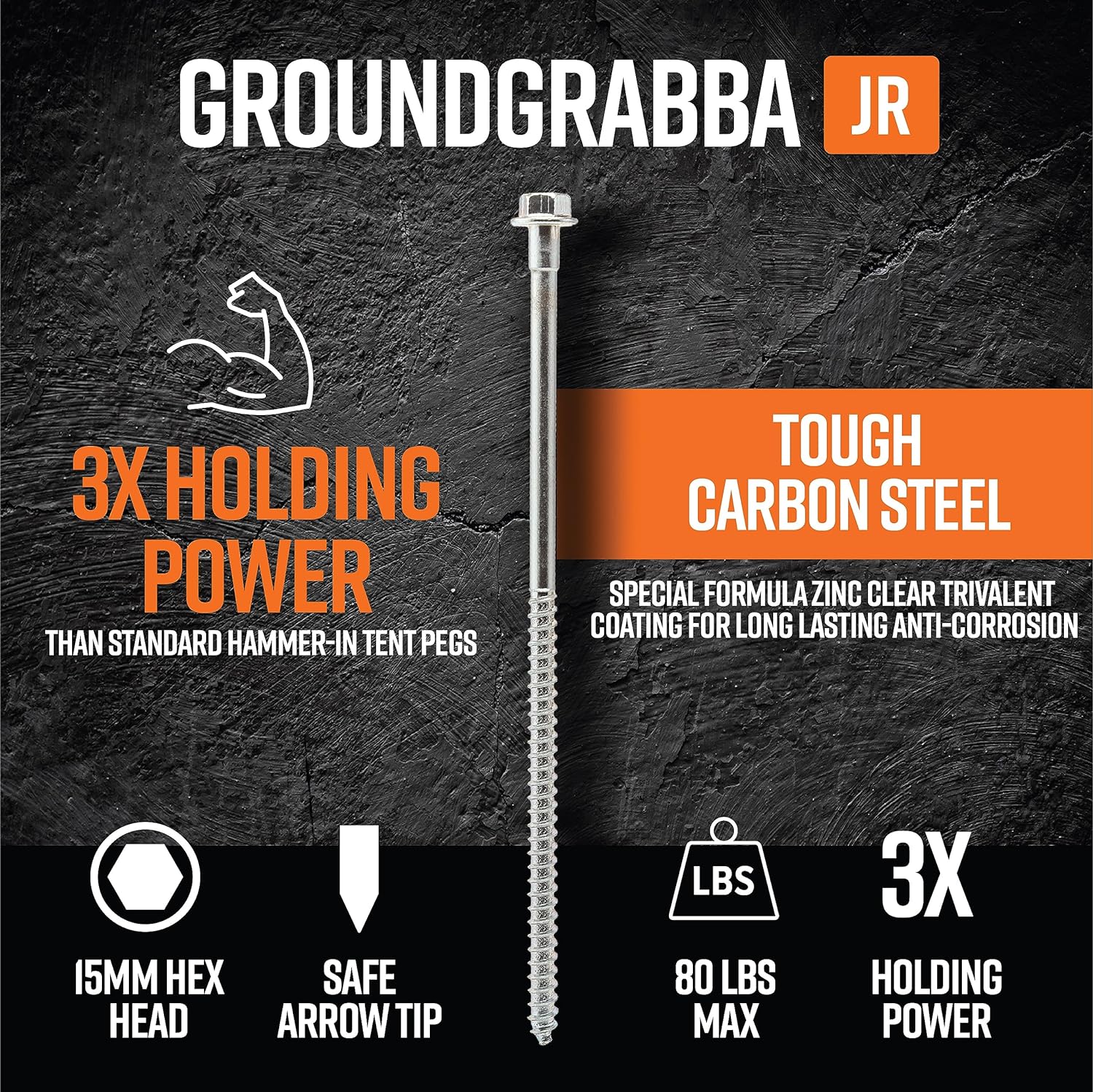11 Inch Heavy Duty Screw-In Ground Anchors, 12 Pack I595859