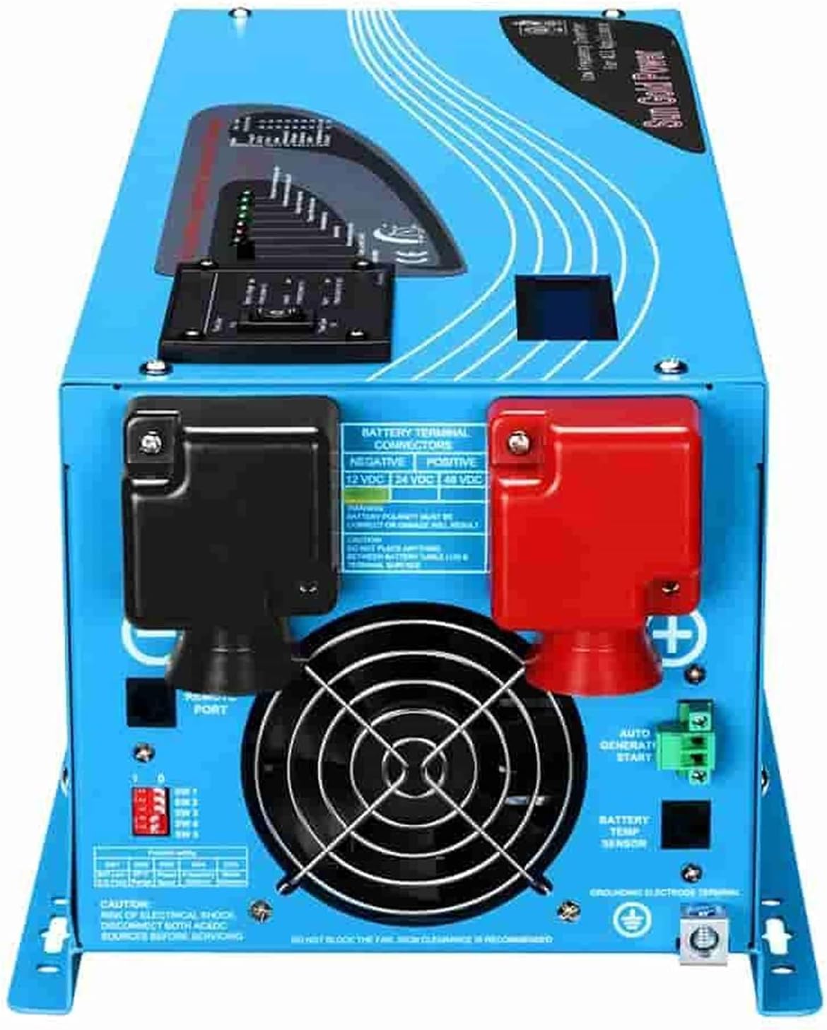 4000W Peak 12000W DC 48V to AC 120V Pure Sine Wave Power Inverter with Battery Charger Low Frequency Solar Inverter Charger LCD I782075