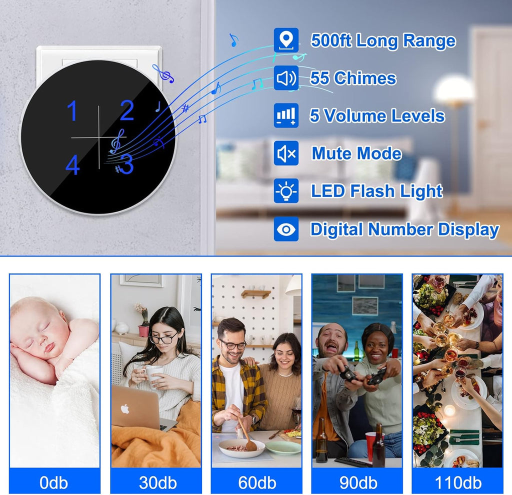 Wireless Caregiver Pager Emergency Alert System Call Button Z8481