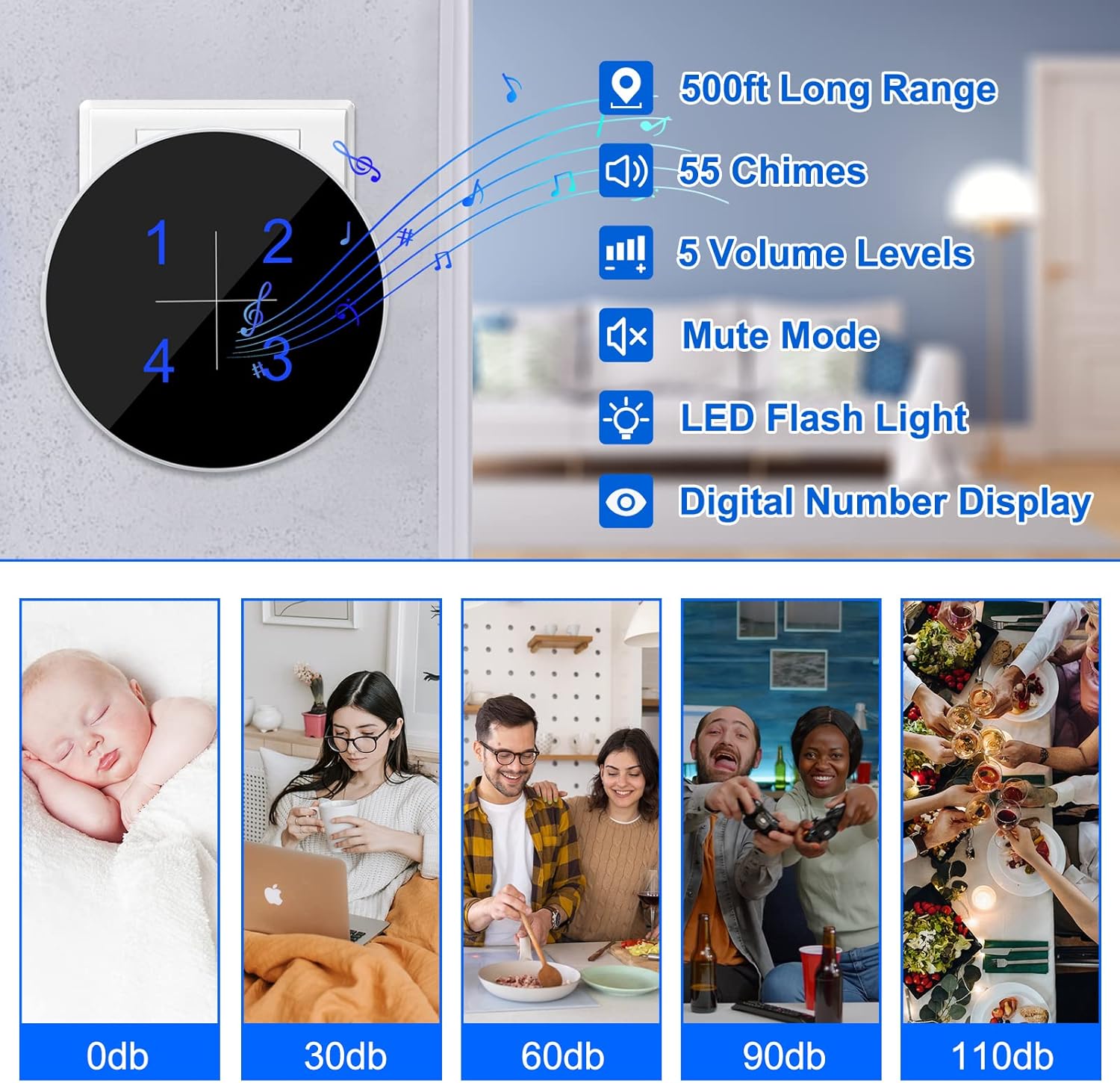 Wireless Caregiver Pager Emergency Alert System Call Button Z8481