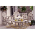 Caribbean Blue Wood Rocking Adirondack Chair D53446