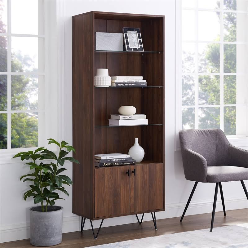 Tall Curio Cabinet in Dark Walnut G987087