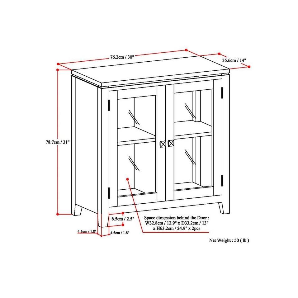 Solid Wood Low Storage Cabinet X4689