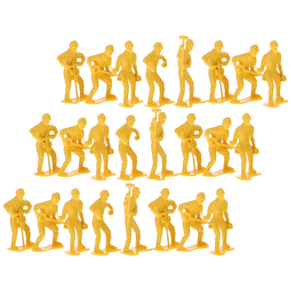 45pcs Plastic Engineering Man Toy People Figurine Play Set I876549