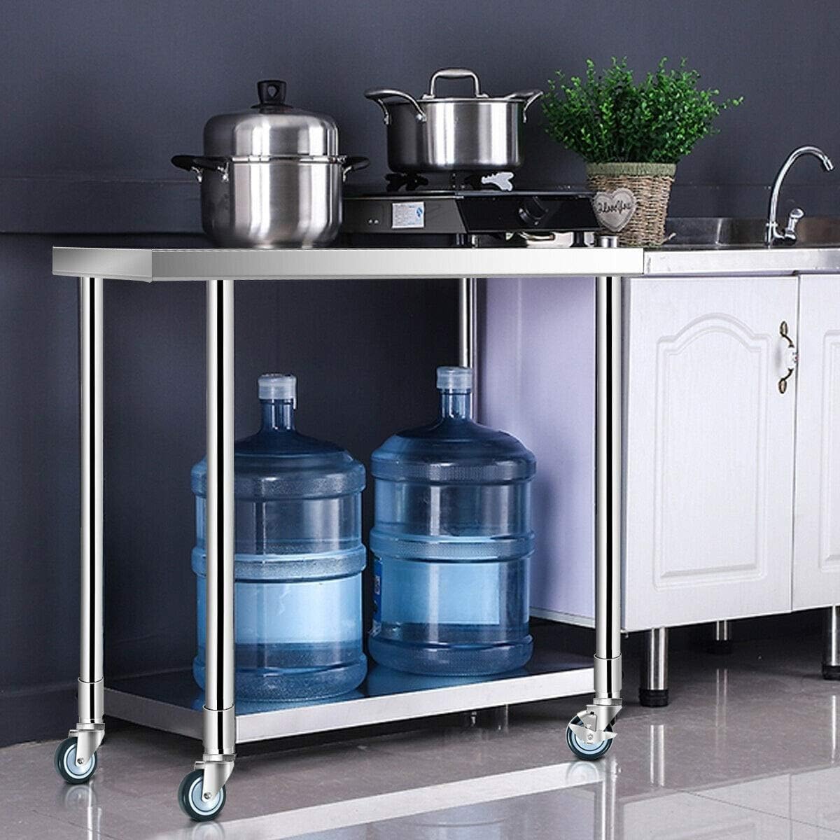 NSF Commercial Stainless Steel Work Table with Undershelf D6324
