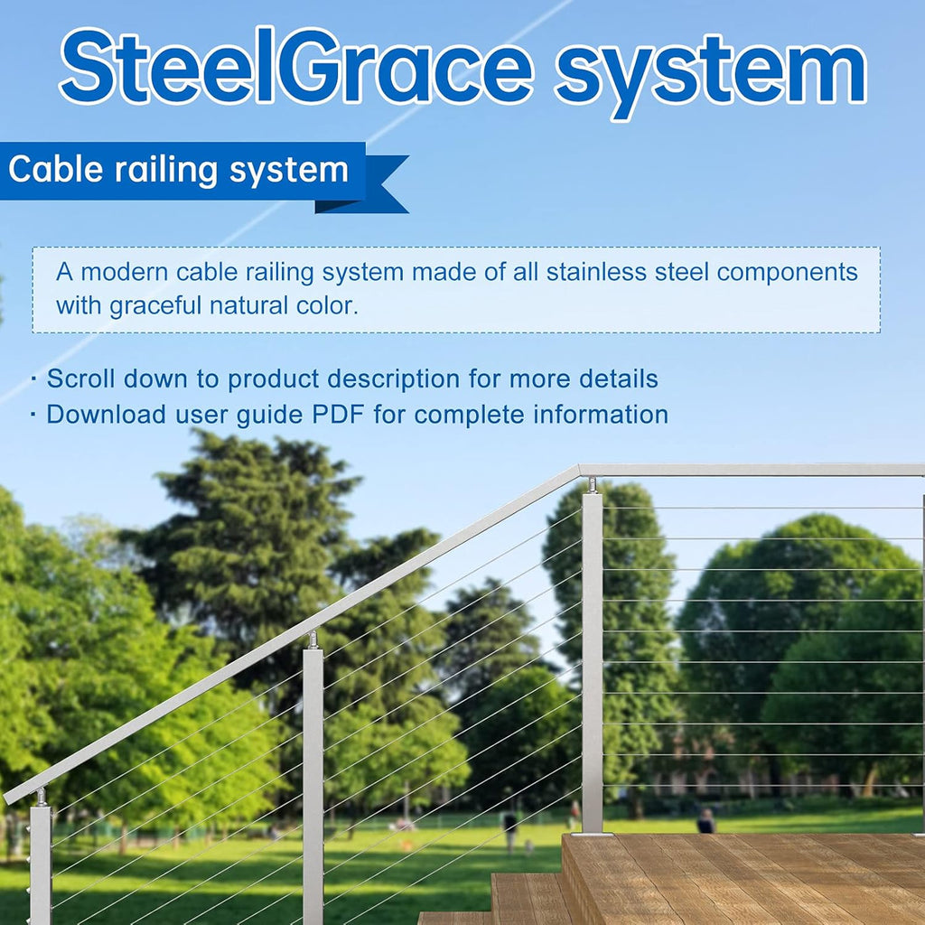 20Pack 1/8 Invisible Cable Railing Kit T316 Stainless Steel V421