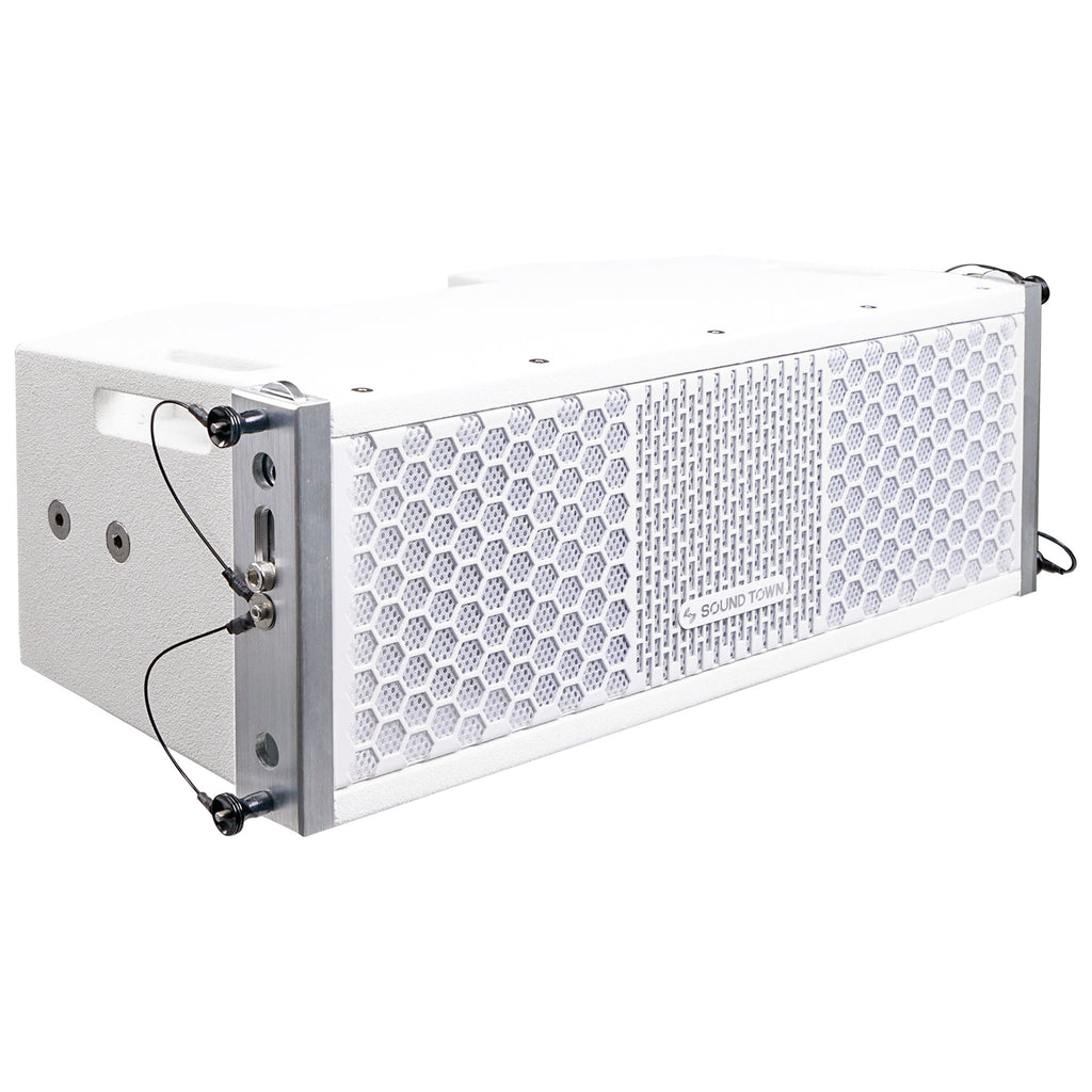 White 15-inch Powered Line Array Subwoofer with Four 2 X 5-inch Line Array Speakers P533947