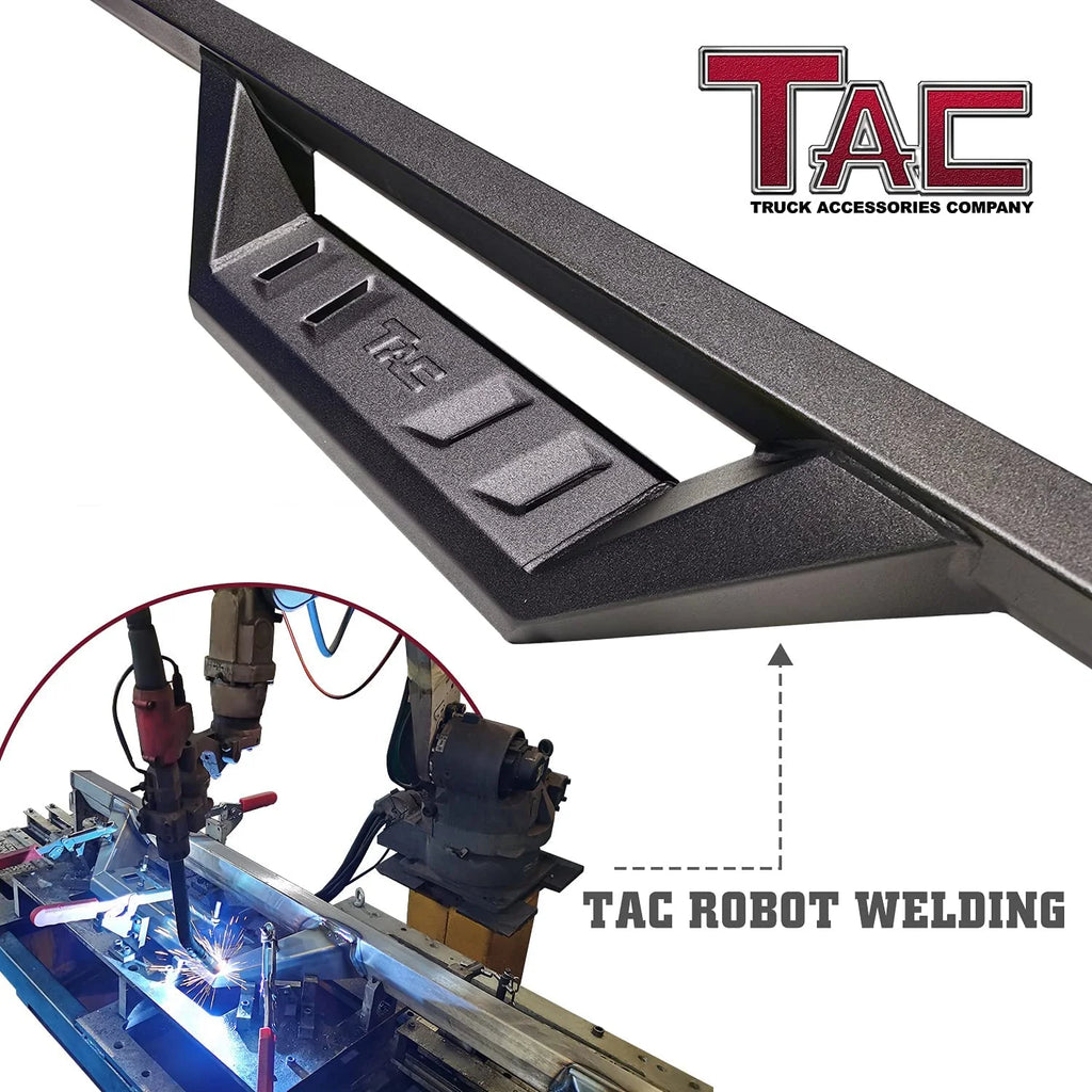 Black Fine Texture Side Steps Nerf Bars Running Boards E965