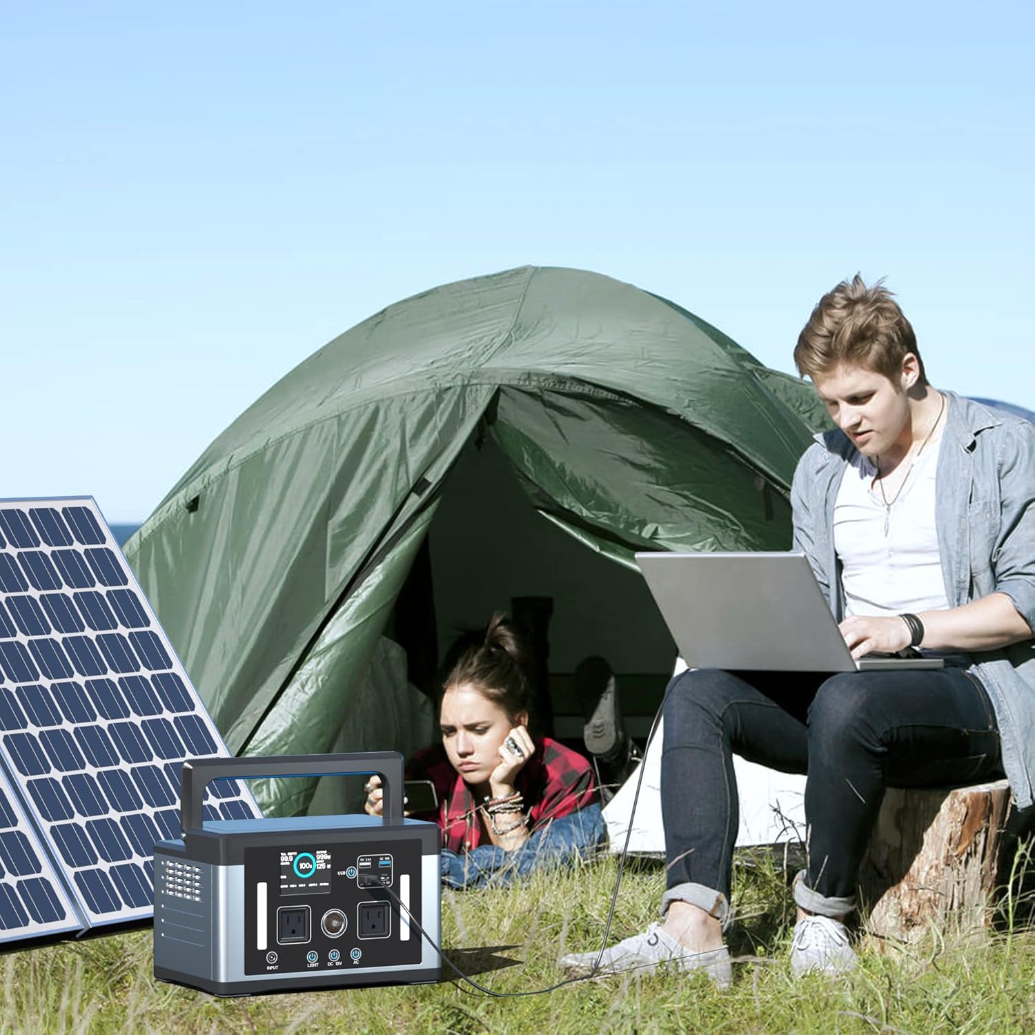 700W Portable Power Station 577Wh Lithium Battery UPS F47499