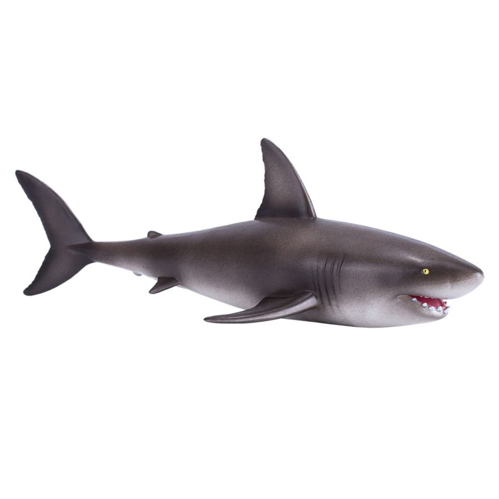 Realistic Great White Shark Wildlife Figurine (Dark Gray) I259