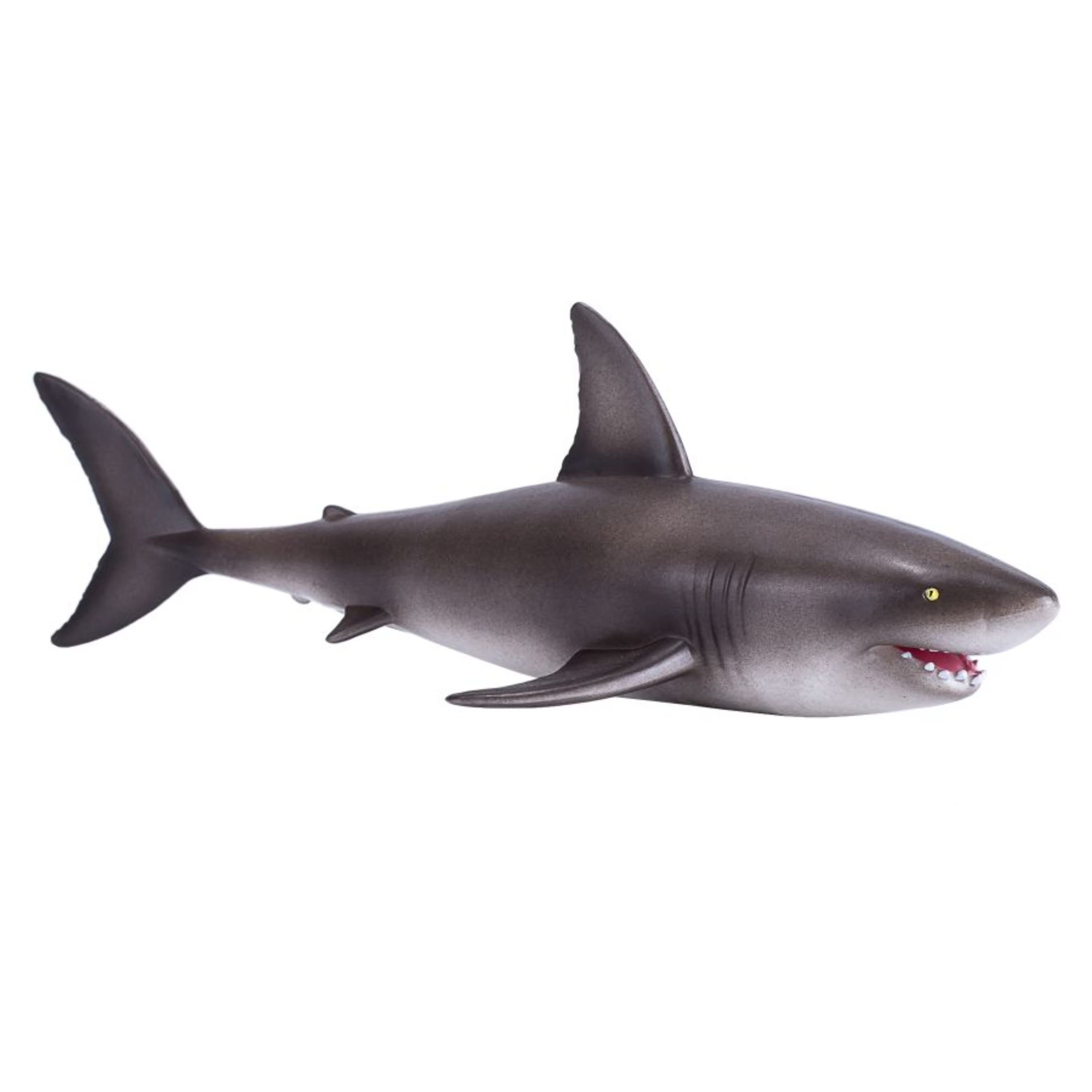 Realistic Great White Shark Wildlife Figurine (Dark Gray) I259