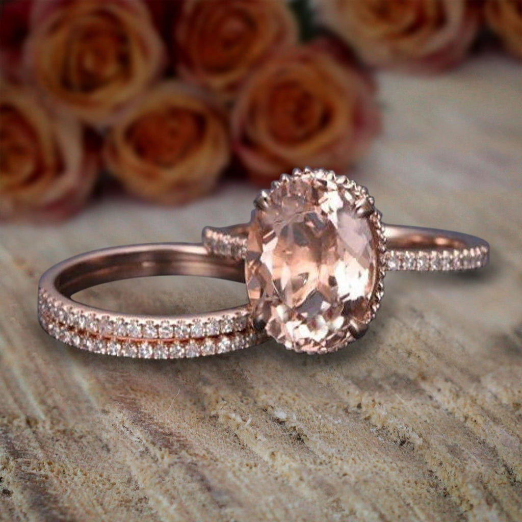 Trio Ring Set in 10k Rose Gold C8096
