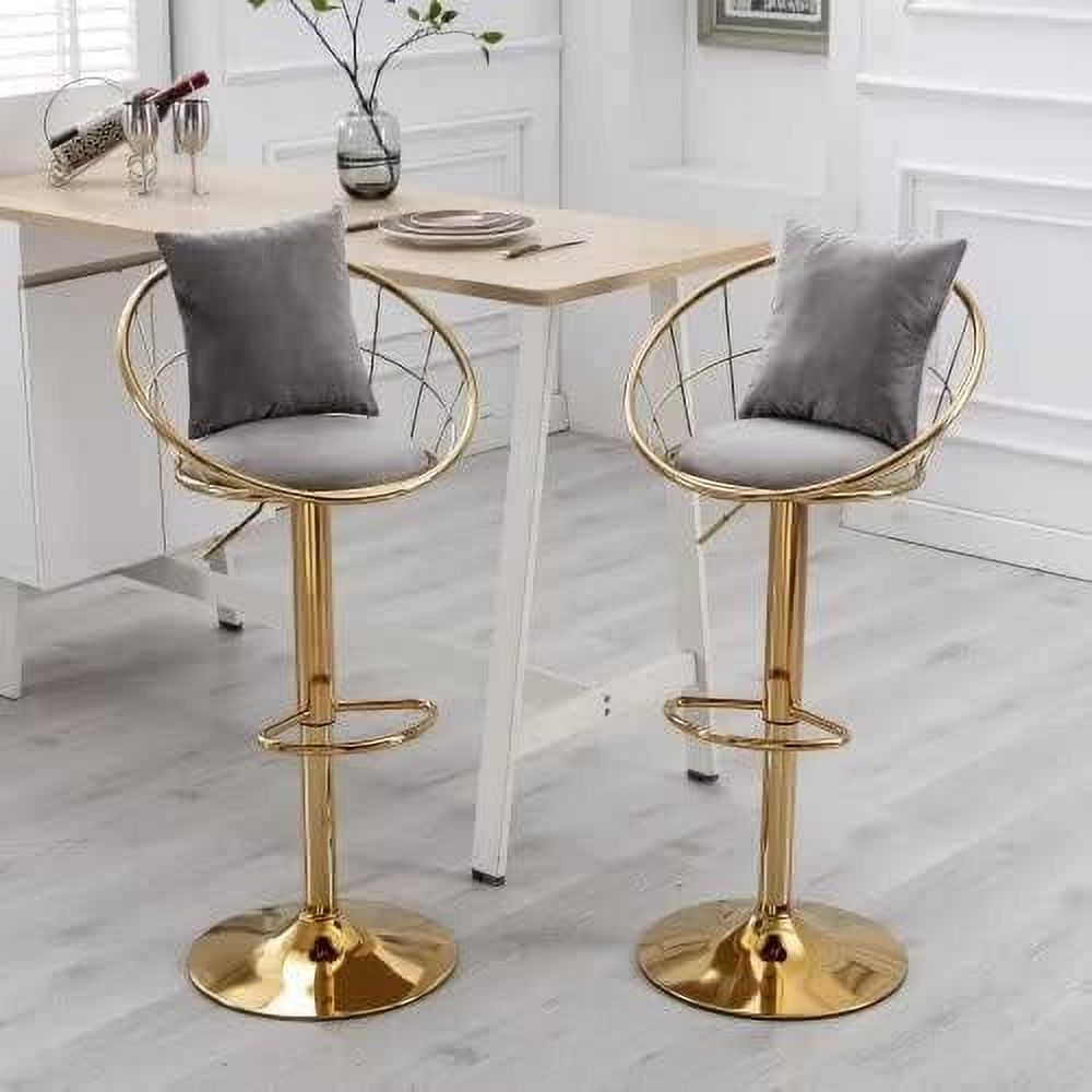 Purple Swivel Counter Height Stool with Back A67578