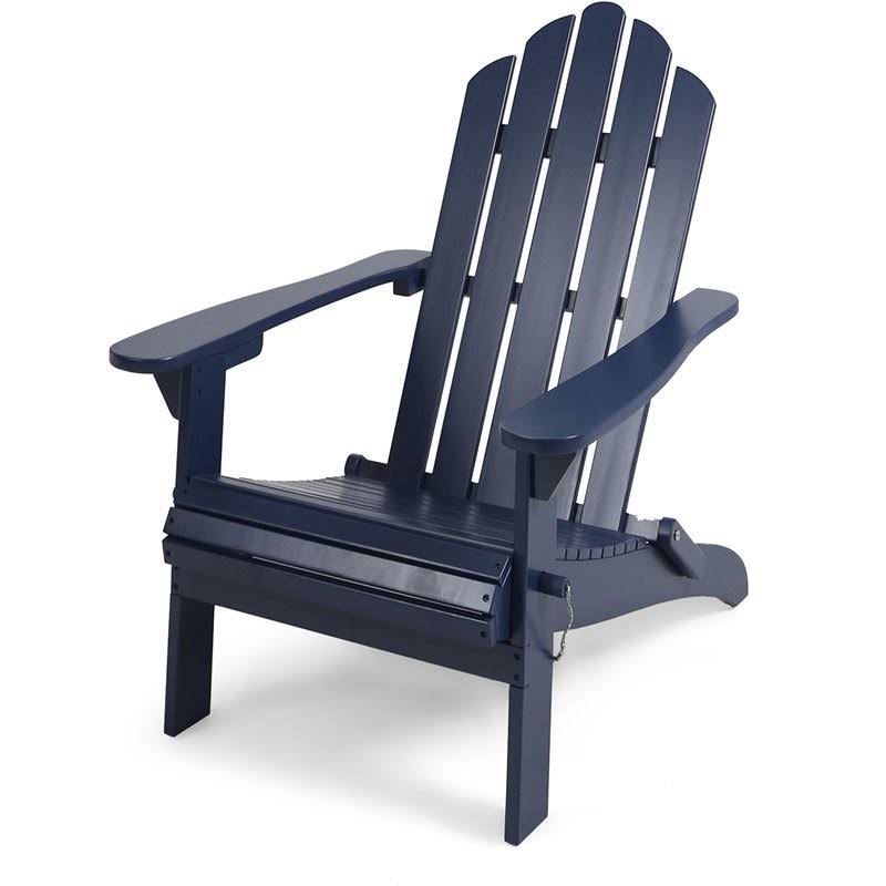 Blue Foldable Acacia Wood Adirondack Chair X22310