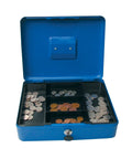 Blue 10-Inch Metal Cash Box E328