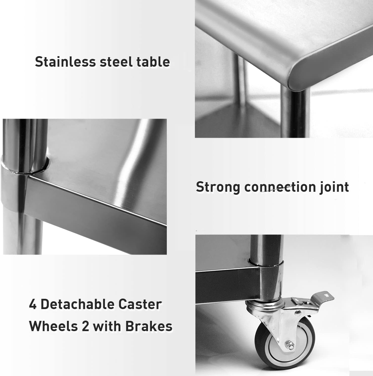NSF Commercial Stainless Steel Work Table with Undershelf D6324