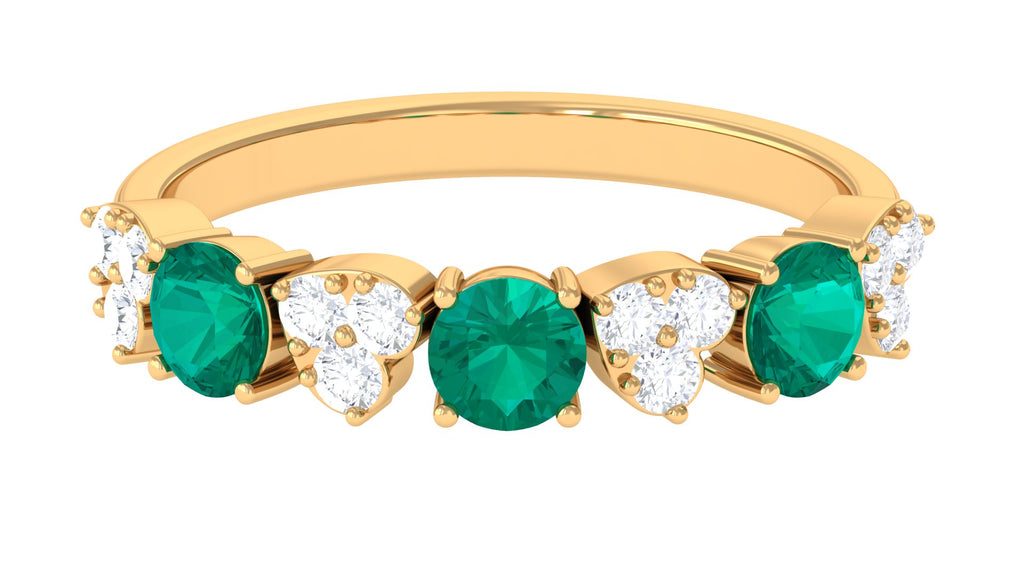 14K Yellow Gold Emerald Ring B380
