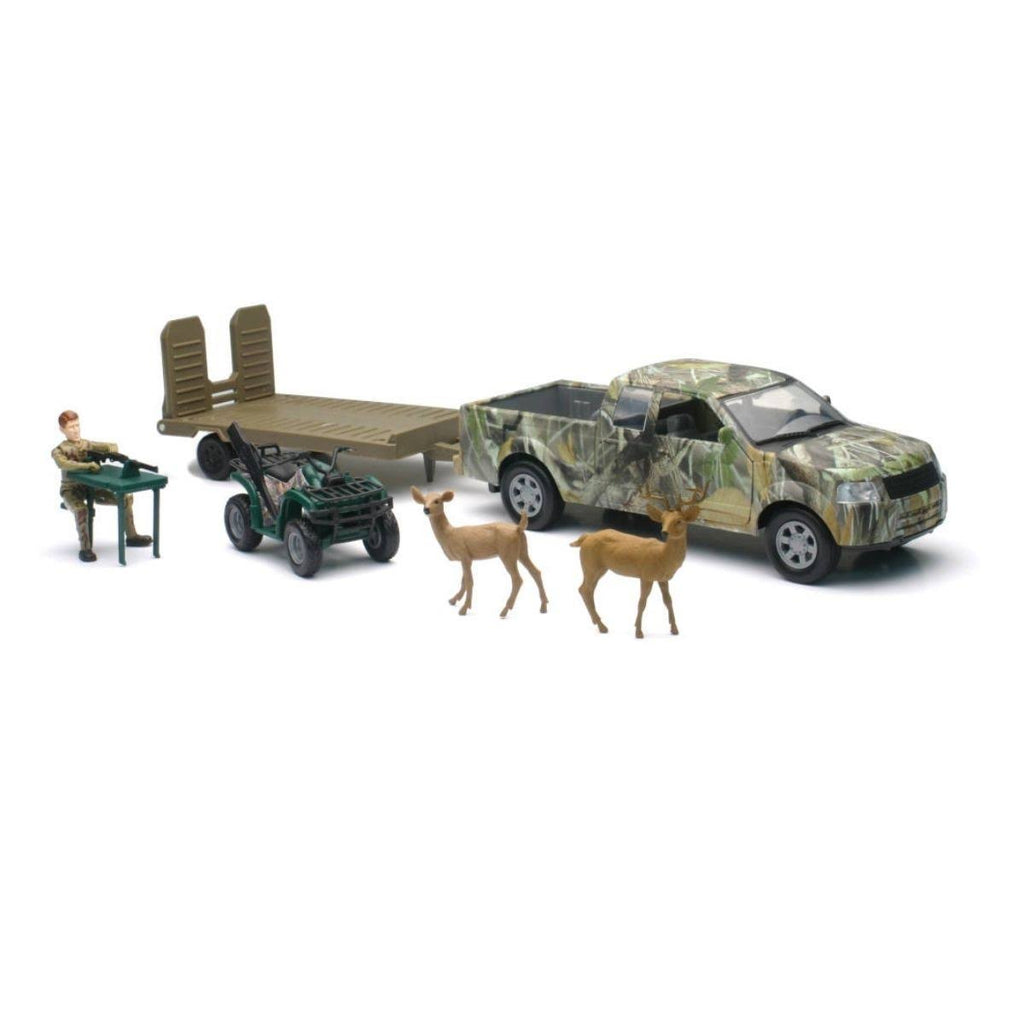 Camo Pick Up Truck with Jon Boat Set I1295