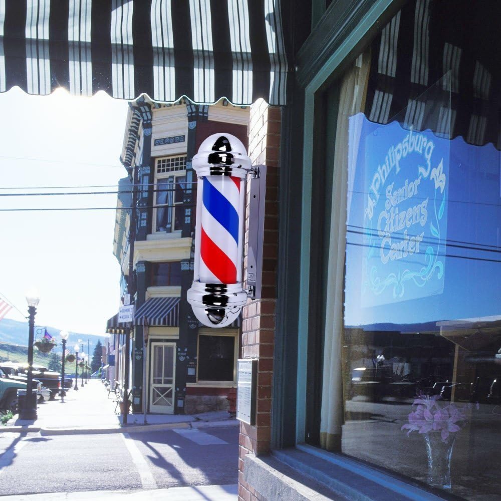 2 Packs 28'' LED Barber Pole Light, Red White Blue LED Strips B803861
