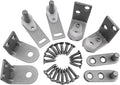 Cafe Door Double Acting Gravity Pivot Hinge Hardware Set, Satin Nickel, Pack of 2 G991