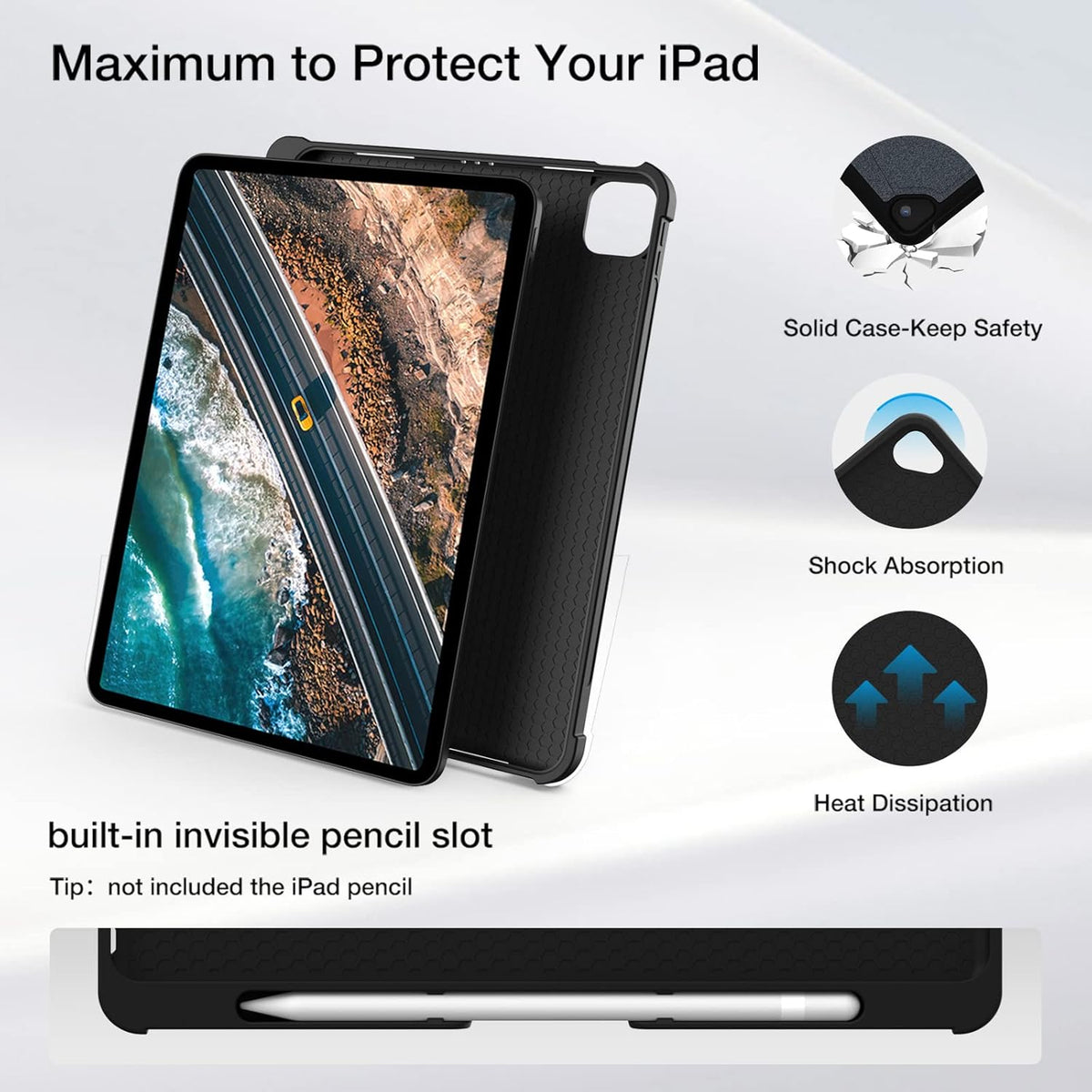Leather Folio Case with Keyboard for iPad Pro 12.9 inch I8793