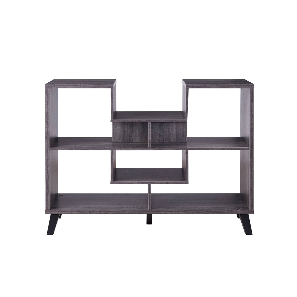 White Oak 6-Shelf Console Table V897