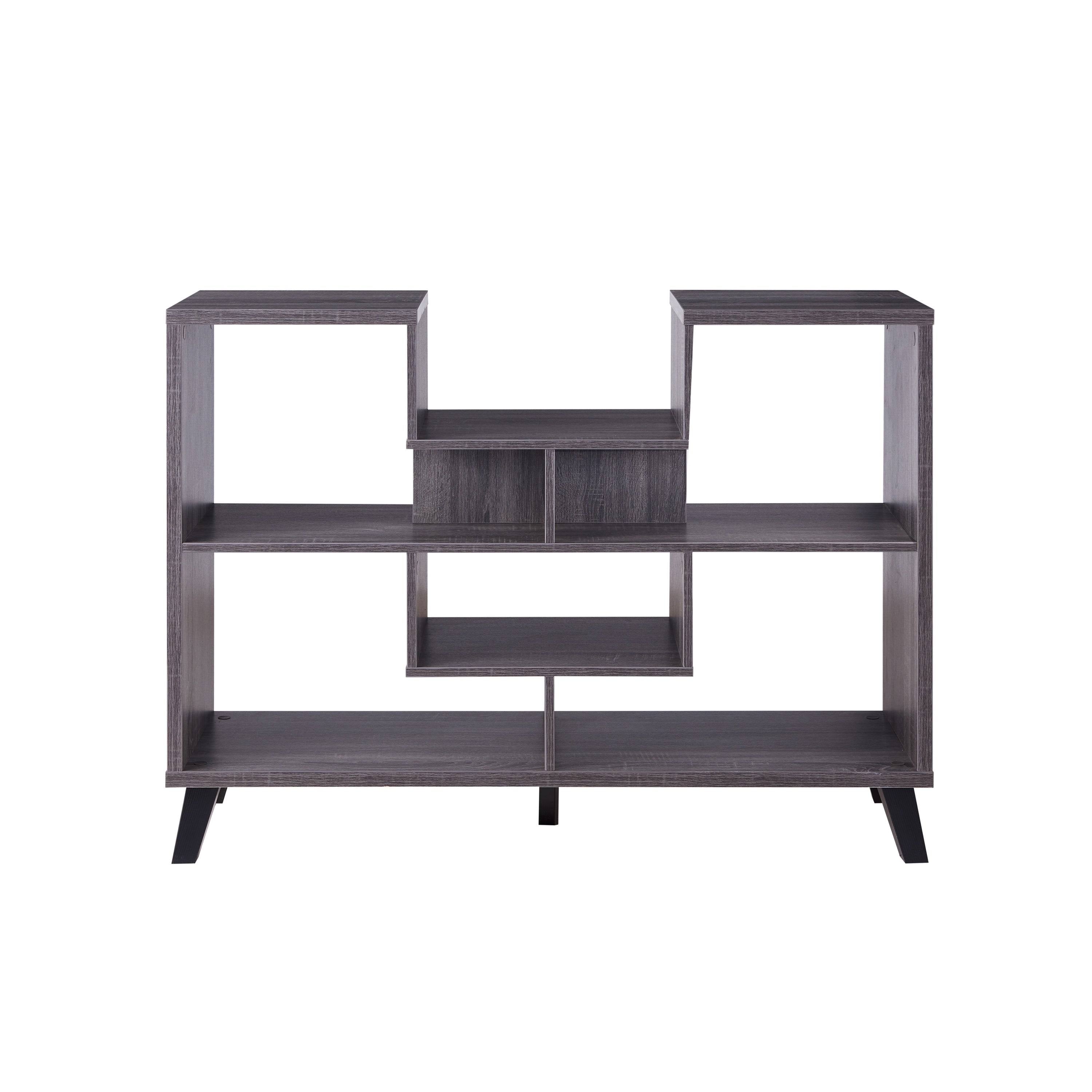White Oak 6-Shelf Console Table V897