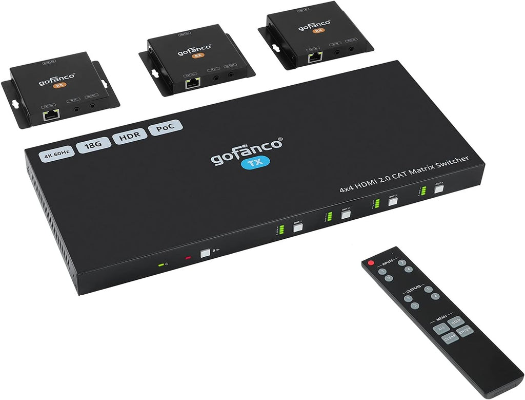1x4 HDMI Extender Splitter 1080p Over Ethernet Cable with HDMI Loopout R7819