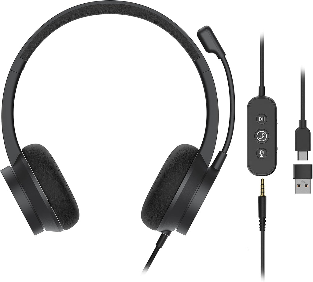 Pack of 2 Wired USB Computer Headset with Microphone W59164