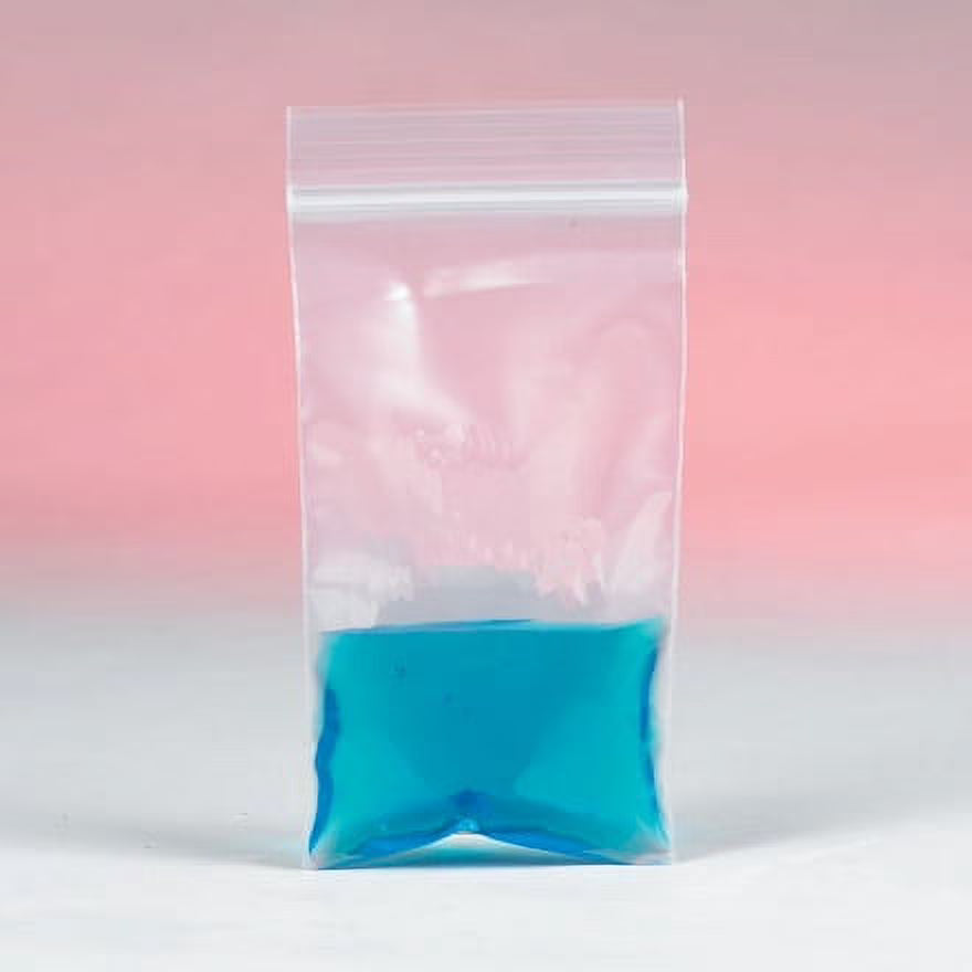 Clear 4x4 Inch 4 Mil Double Zip Poly Bags - 1000-Pack W122563