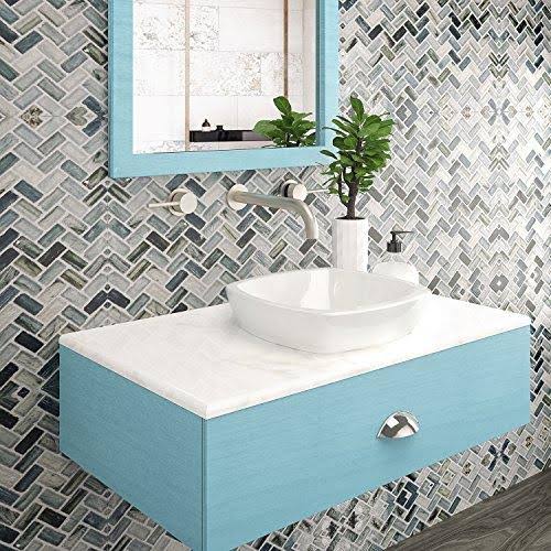 Semi-Recessed Vessel White W2602