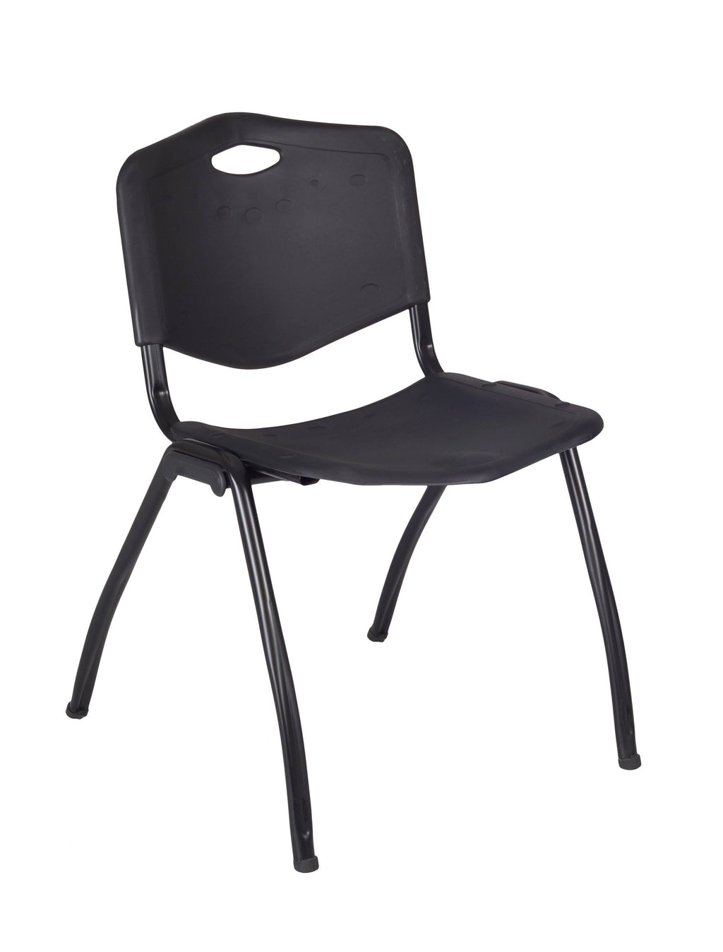 48 in. Round Breakroom Table with 4 Stack Chairs L1684