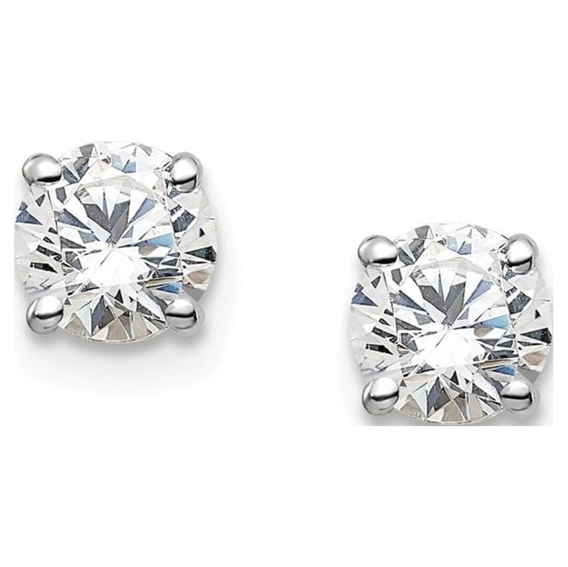14K White Gold Diamond Stud Earrings C509370