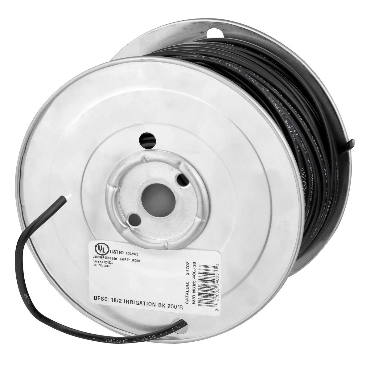 18 Gauge 250' Black Solid Underground Wire C958451