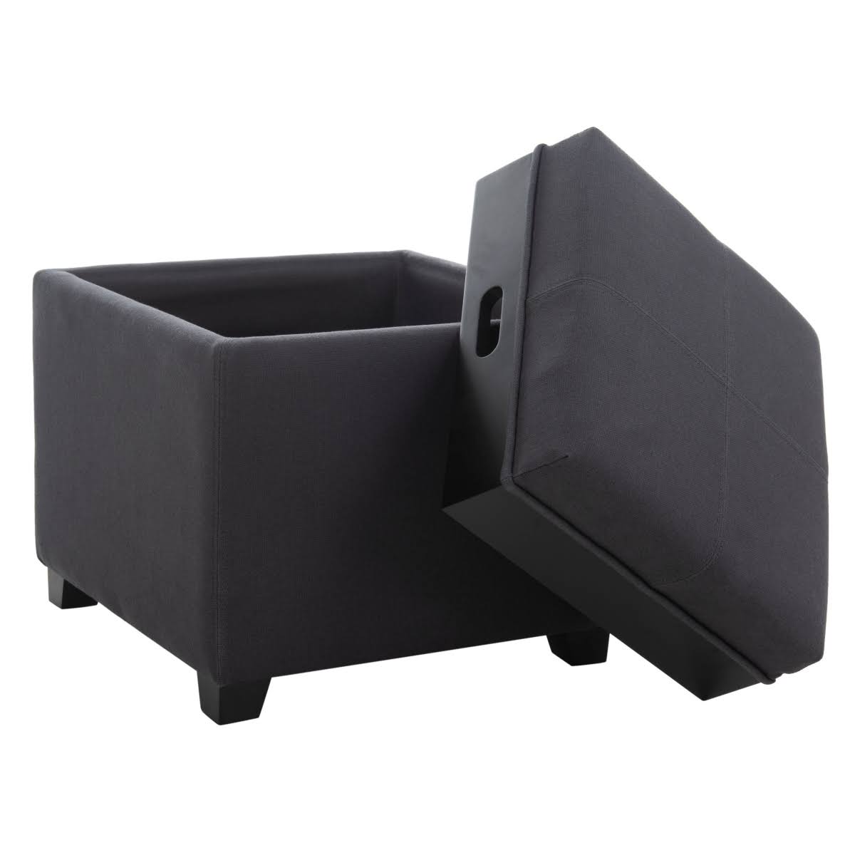 Charcoal Single Tray Ottoman I6064