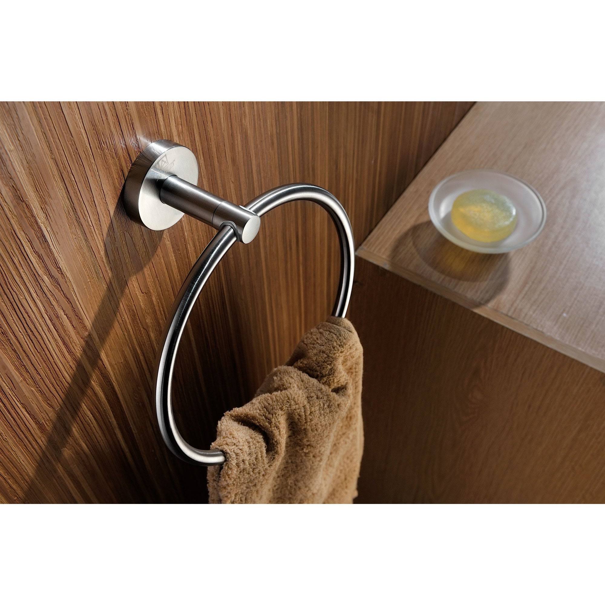 Brushed Nickel Towel Ring E33491