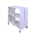 White 2-Shelf Folding Standard Bookcase K202508