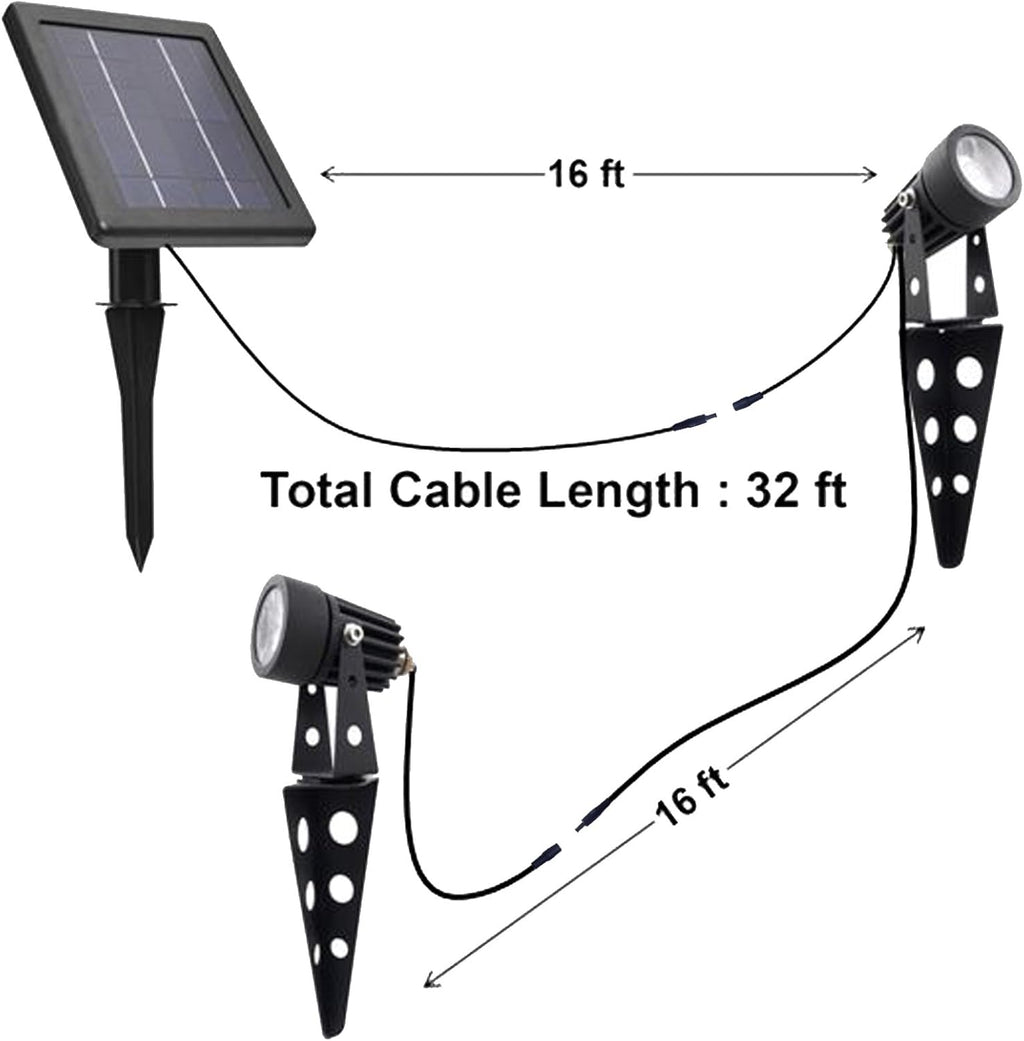Cast Aluminium Solar-Powered LED Spotlight B9182