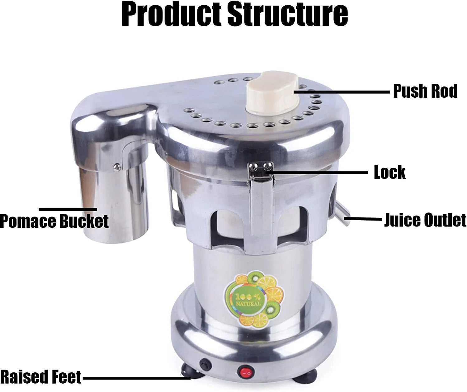 Stainless Steel Centrifugal Juicer 370W H723