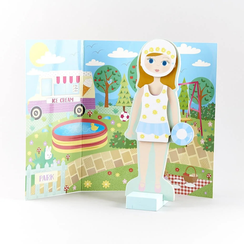 Magnetic Dress Up Wooden Doll F380012