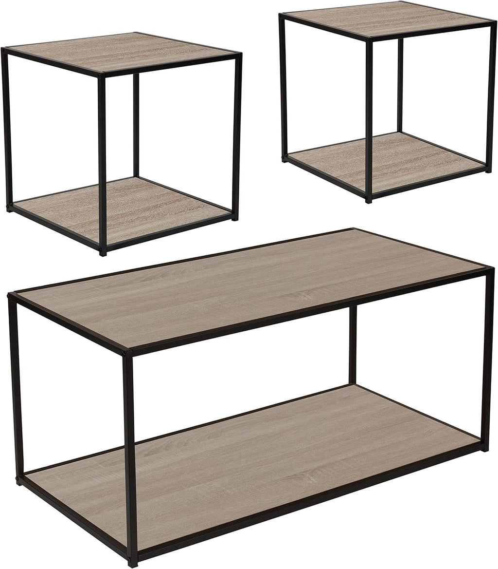 Nesting Tables with Black Metal Cantilever Base X887079