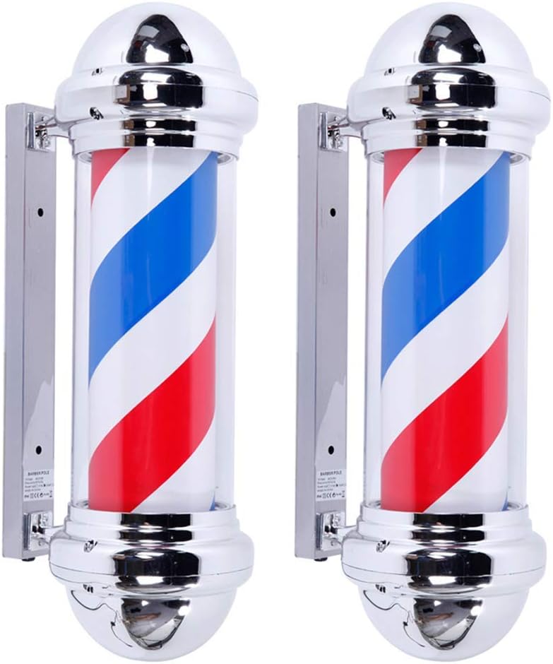 2 Packs 28'' LED Barber Pole Light, Red White Blue LED Strips B803861