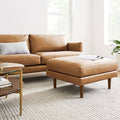 Aegean Pecan Leather Ottoman P709