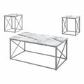 White Grey Metal Coffee End Side Table Set E1609