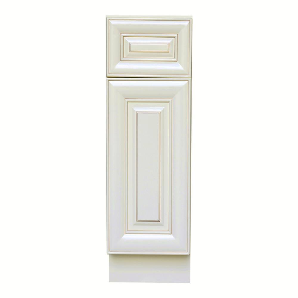 Antique White Base Cabinet with 1 Door and 1 Drawer G862