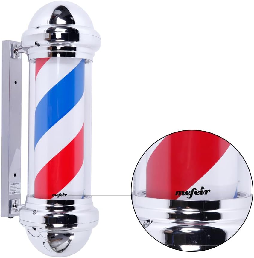 2 Packs 28'' LED Barber Pole Light, Red White Blue LED Strips B803861