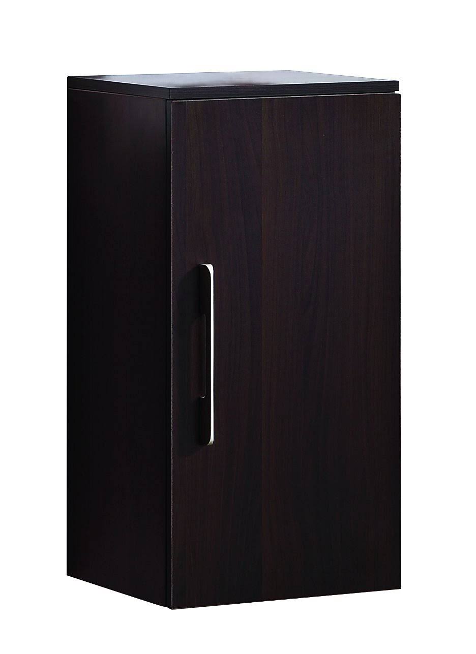 Walnut Finish Wall Mounted Cabinet with Shelf A36862
