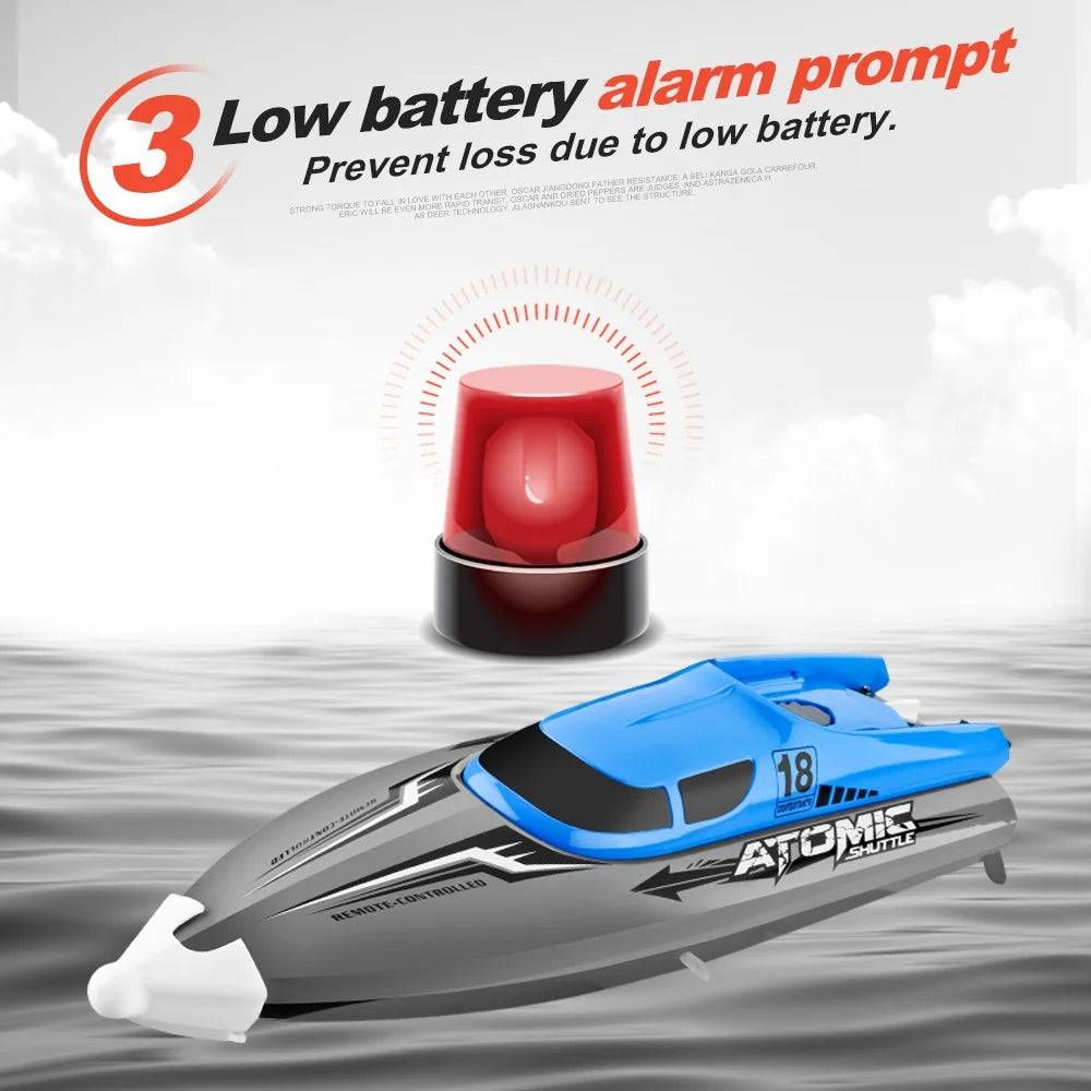 RC Boat Remote Control Boat 30KM/H IPV7 Waterproof 2.4GHz 4 Channel Racing Boat Y989731