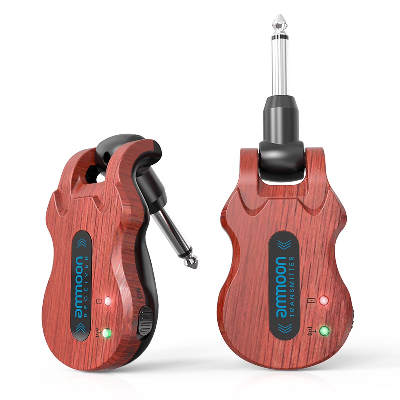 5.8G Wireless Guitar System Red Transmitter Receiver with USB Charging Cable M394